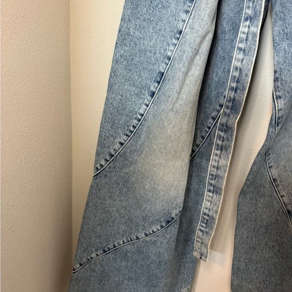 The Attico Blue Paneled Jeans NWT - Picture 4 of 13